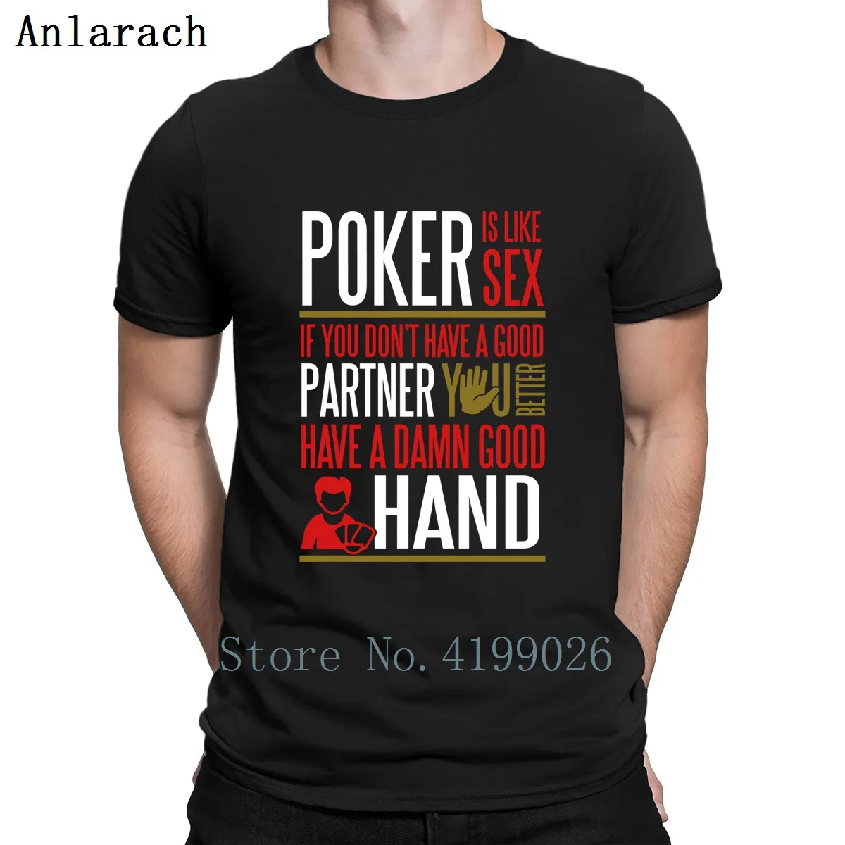 Poker Is Like Sex Better Have A Good Hand T-Shirt Cotton Designs Clothes T Shirt For Men Standard Sunlight Quirky |