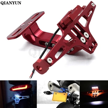 

Universal motorcycle adjustable license plate bracket with LED indicator For Suzuki GSXR1300 GSX650F GSX1250 TL1000R GSF1250 650