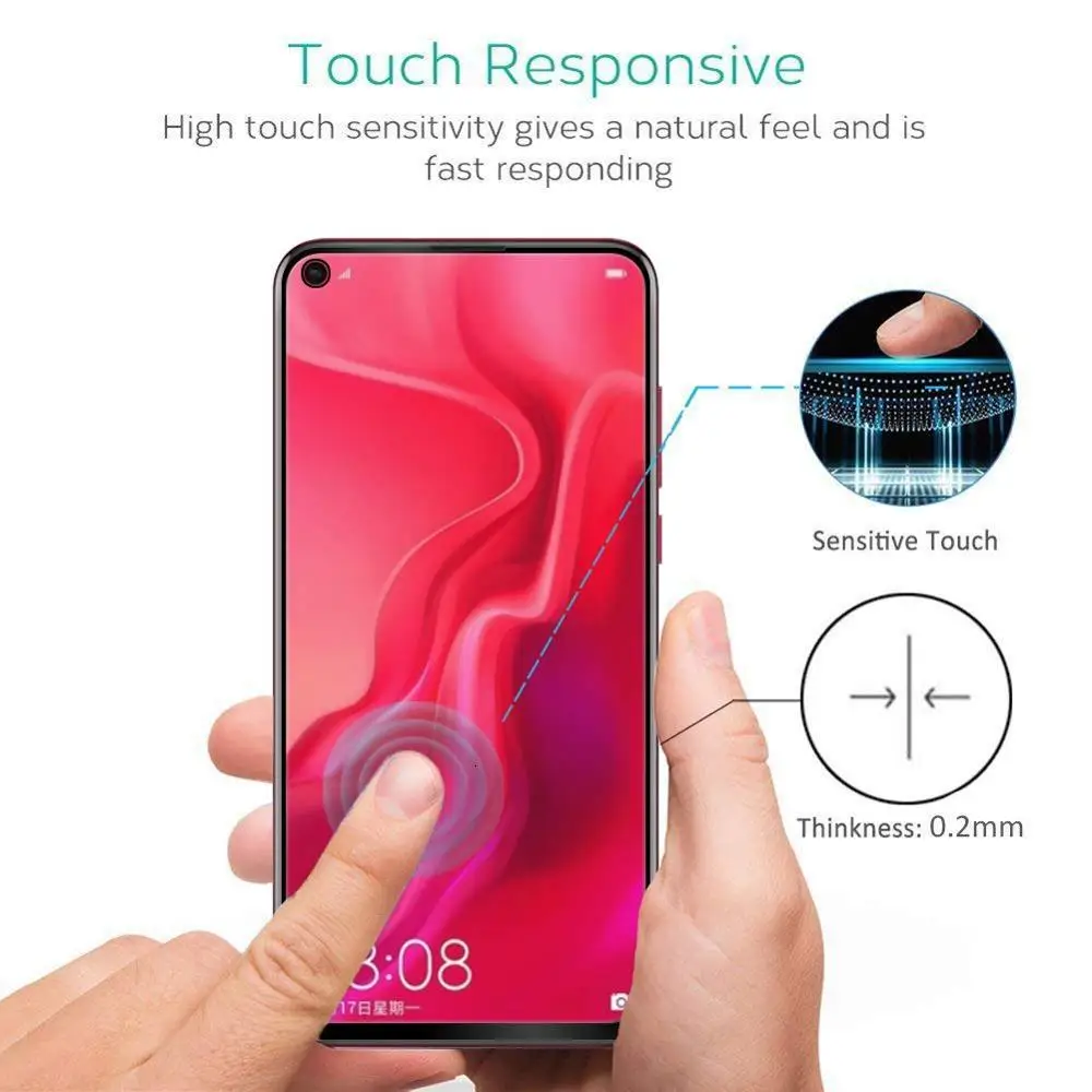 500 штук, защитное закаленное стекло с полным покрытием для huawei Honor 20 Pro 20i 10 10i 9i 9N V9 9X9 Lite, Защитная пленка для экрана