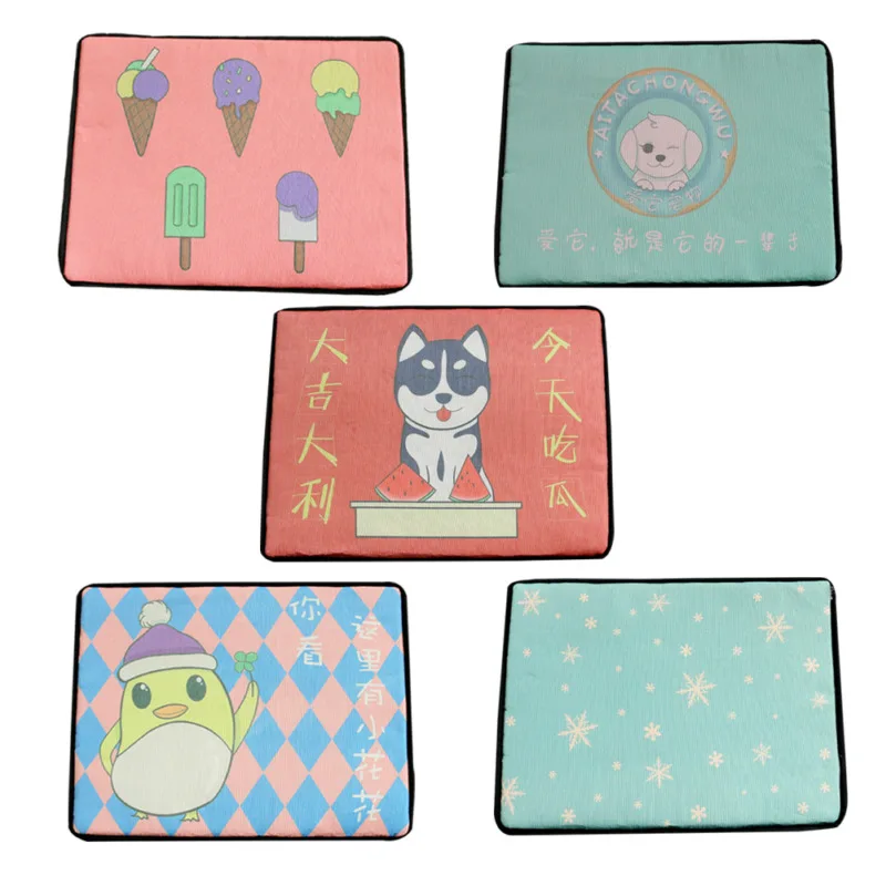 

2019 New Portable Summer Ice Silk Pad Pet Cooling Mat Cat Dog Bed Floor Nest Breathable