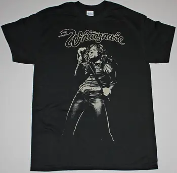 

WHITESNAKE DAVID COVERDALE BLACK T SHIRT DEEP PURPLE RAINBOW HARD ROCK S-3XL Short Sleeve Basic Tops top tee