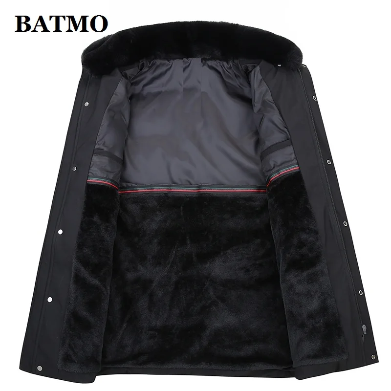 BATMO, Новое поступление, высокое качество, Зимние Теплые повседневные мужские парки, мужские зимние куртки, тренчкот для мужчин, большие размеры, M-4XL, 8802