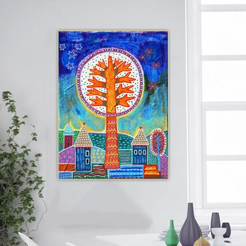 

Citon Angela Sharkey《Giving Tree》Canvas Art Oil Painting Cartoons Artwork Poster Picture Wall Background Decor Home Decoration