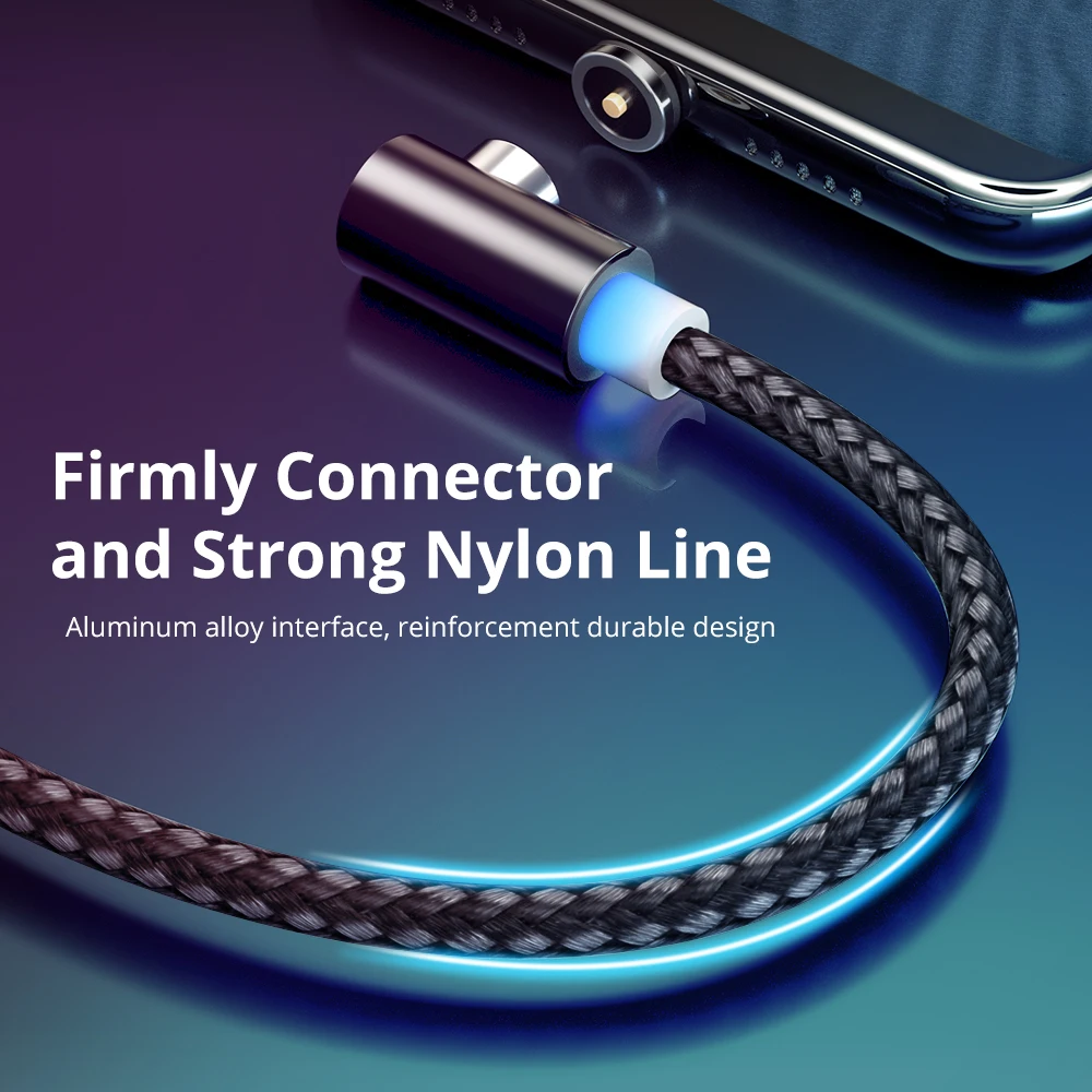GUUGEI Магнитный кабель Micro usb type C адаптер зарядное устройство 90 градусов быстрая зарядка игровая зарядка провод для iPhone XS Max xiaomi note8