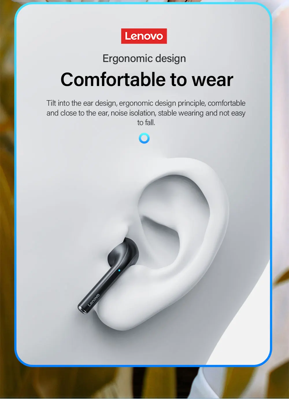 Lenovo LP50 True Wireless Bluetooth Headphone 8