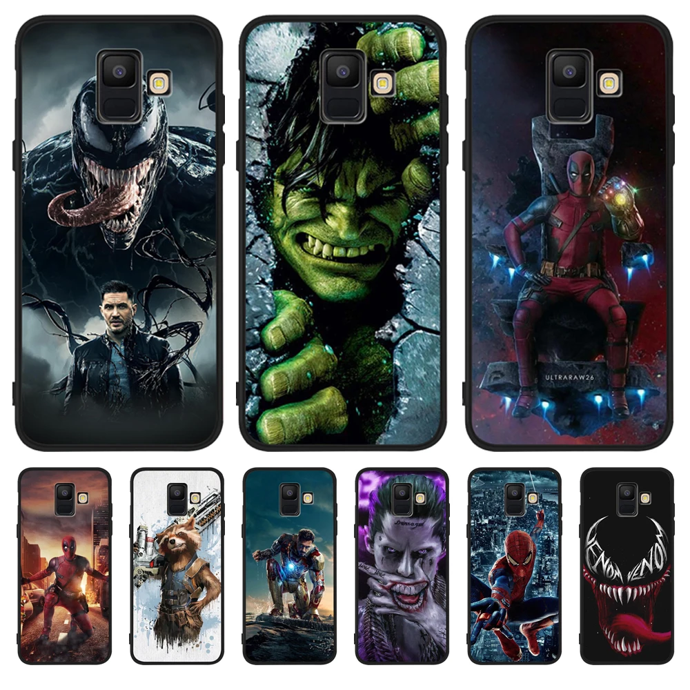 

Marvel luxury For Samsung Galaxy A9 A8 A7 A6 A5 A3 J3 J4 J5 J6 J8 Plus 2017 2018 M30 A40S A10 A20E phone Case Cover funda etui coque back capa shell capinha pattern fashion boy cartoon cool Spider-Man Hulk Deadpool