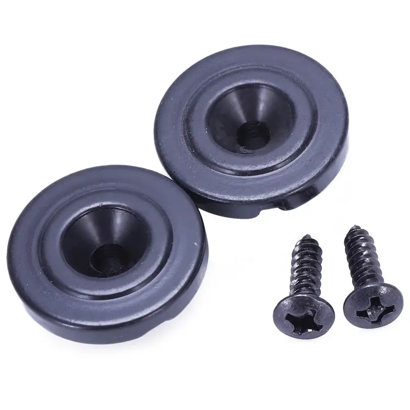 

2 Pcs Golden Electric Bass Guitar String Retainers Tree Black