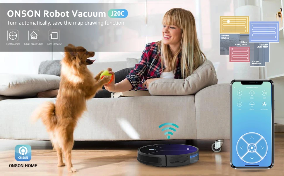 ONSON 2100Pa Wifi Tuya APP Amazon Alexa 