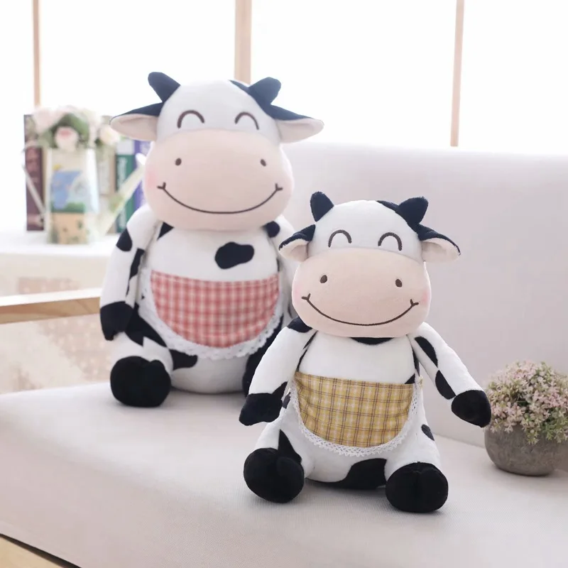 1 шт. 30 см Kawaii животные игрушки детские игрушки молочная корова Прямая мультфильм чучела крупного рогатого скота плюшевые игрушки для детей милый подарок