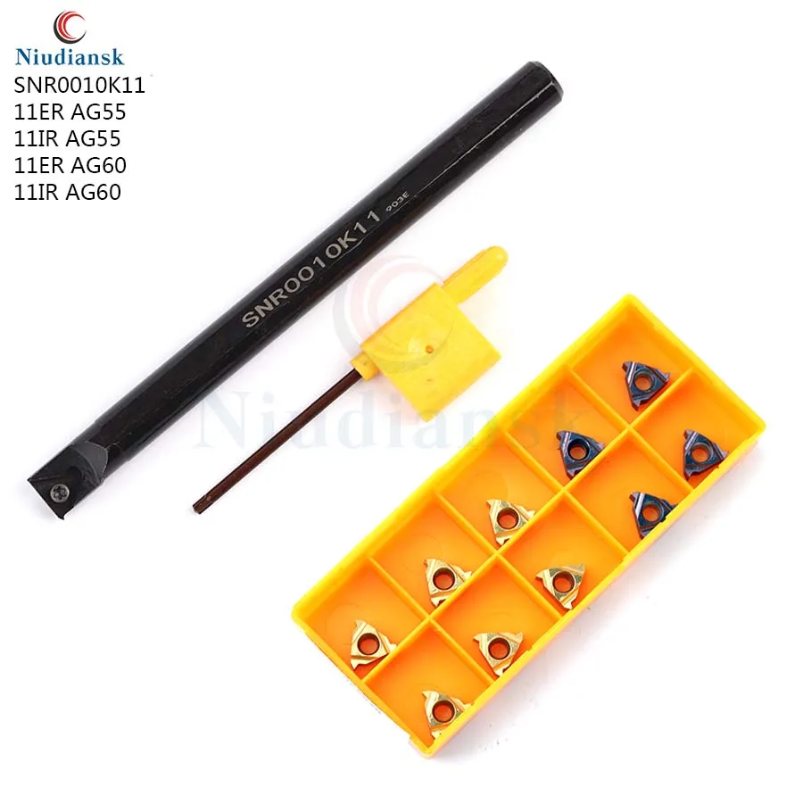 

SNR0010K11 Lathe Boring Bar Turning Tool Holder 11IR A60 VP15TF UE6020 US735 CNC Carbide Inserts Blades Thread turning blade