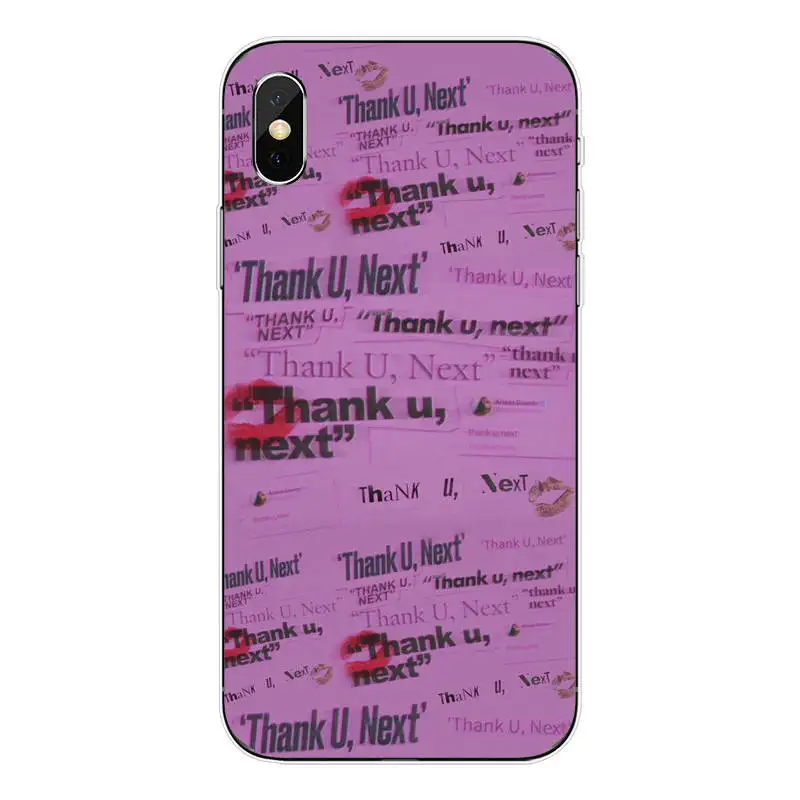 Thank U, Next Ariana Grande Мягкая силиконовая задняя крышка для телефона из ТПУ для iPhone Max XR XS X10 SE 6Plus 7Plus 8Plus SE 5 5S 6 6S 7 8