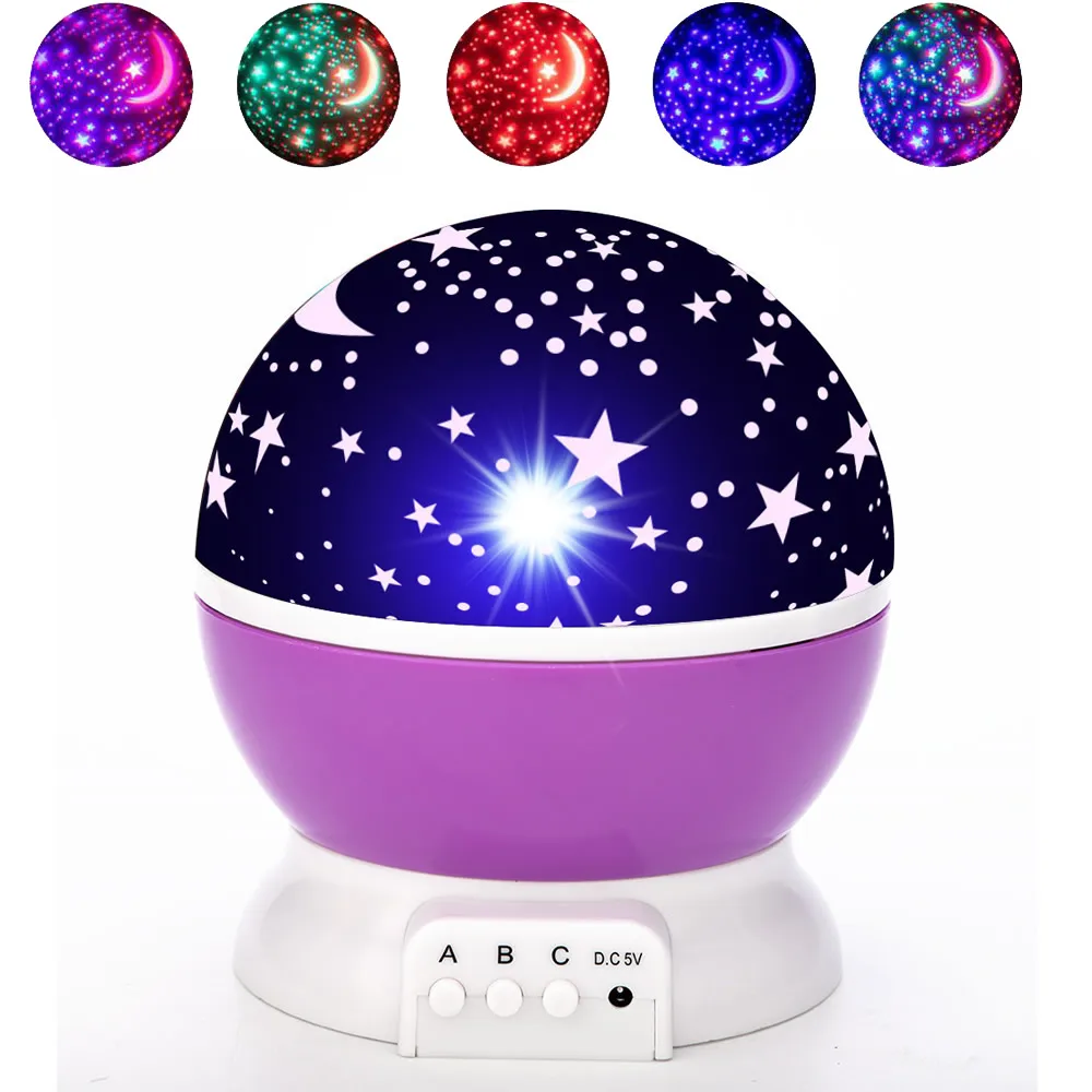 

Christmas Gift LED Night Light Projector Star Moon Sky Rotating Sleep Romantic LED USB Projection Lamp For Children Baby Bedroom