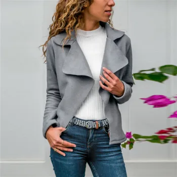 

Female trench coat women's windbreaker тренч ropa mujer denim Casual Elegant Solid Color Slim Long Sleeve Lapel Cardigans h4