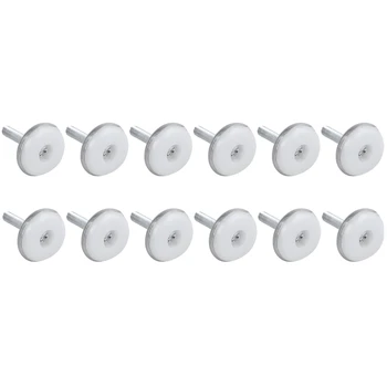 

6mm x 25mm External Thread Furniture Glide Level Leveling Foot 12 Pcs