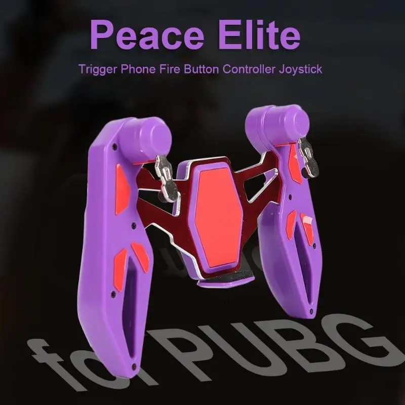 Game Trigger Four-Finger Linkage Game Handle Telescopic Gampad Joystick for PUBG Trigger Feel No Bu