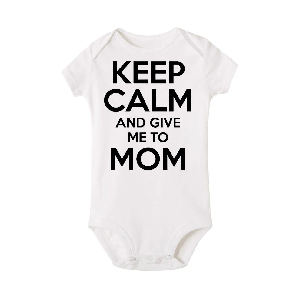 Keep Calm and Give Me To Mom Детские комбинезоны от 0 до 18 месяцев, Песочник Комбинезон хлопковый комплект одежды
