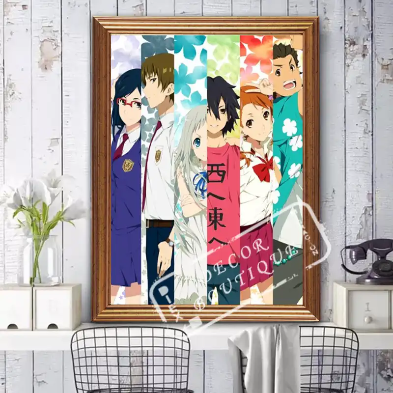 Flower We Saw Today Anohana Cartoon Anime Poster Vintage Retro Canvas Painting Diy Wall Stickers Home Posters Art Bar Decor Gift Wall Sticker Poster Vintageposter Vintage Retro Aliexpress