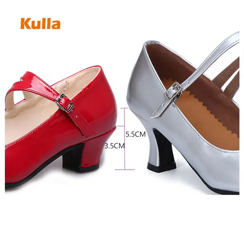 Женские туфли для латиноамериканских танцев на среднем каблуке женские