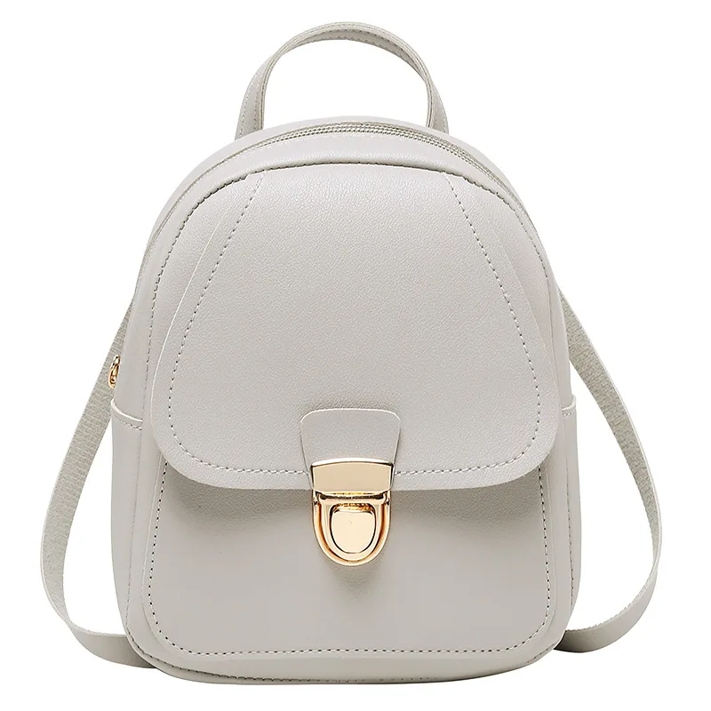 Nueva Mini Mochila para mujer, Mochila a la moda, Mochila pequeña, bolso con letras, Mochila de mensajero para teléfono móvil, Mochila sólida