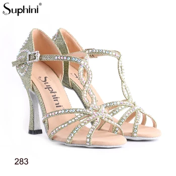 

Woman Dance Shoes Latin Shoes Green Glitter Sparkle High Heel Professional Suphini Dance Shoes Latin Woman Free Shipping