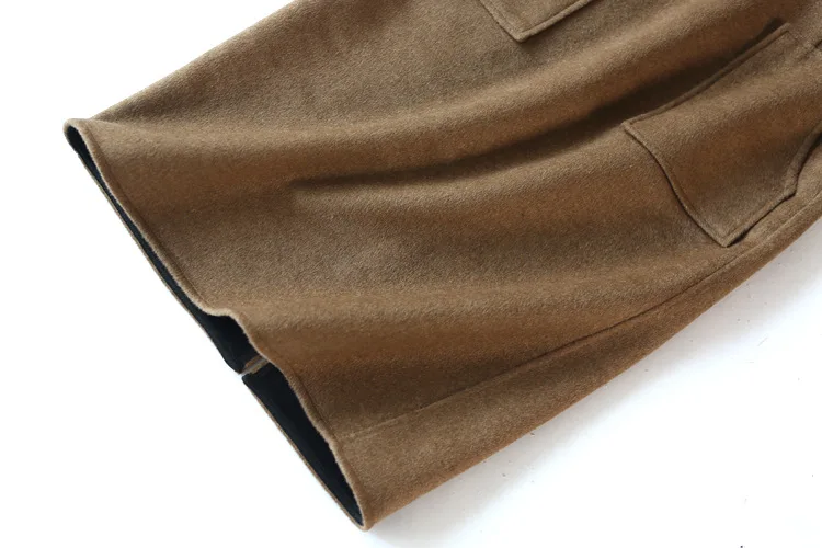 French Popular Double-Sided Double Color Wool Double-faced Woolen Goods Skirt New Style WOMEN'S Dress Autumn And Winter Woo