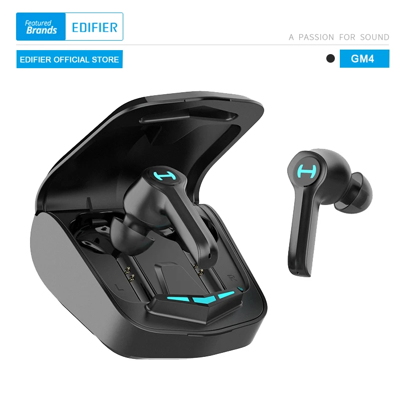 EDIFIER GM4 Wireless Gaming Earphone Bluetooth 5 0 PixArt Low Latency Touch Control with Noise cancellation