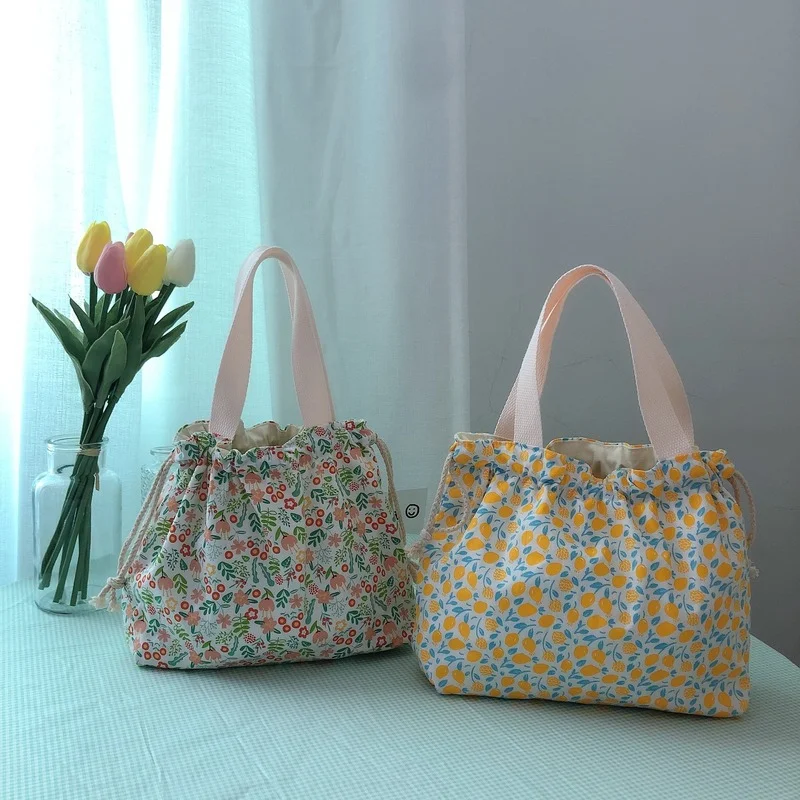 Small Draw String Bag Portable Cotton 