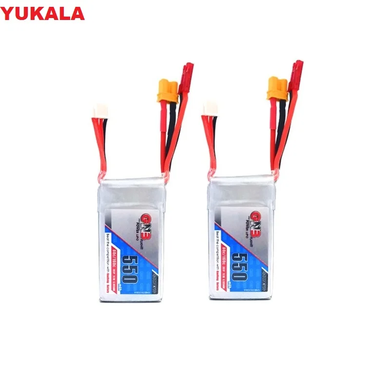 1 2 шт. литий полимерный аккумулятор YUKALA 11 В 550 мАч 3S 80c HV 4 35 в XT30 jst Plug для Бета FPV BETA75X