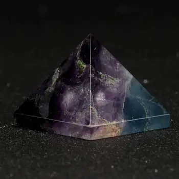 

30mm Amethyst Pyramid Natural Chakra Reiki Crystal Carved Feng Shui Stone Crafts Home Office Car Decoration Healing Figurines