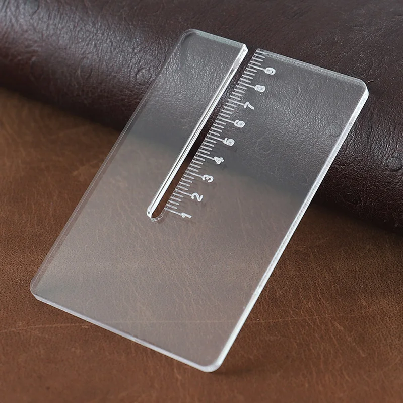 Acrylic plate for helping leather hole punches DIY Hand Perforated Round Stitching Punch Tools Hole Cut Leather Punching Tool