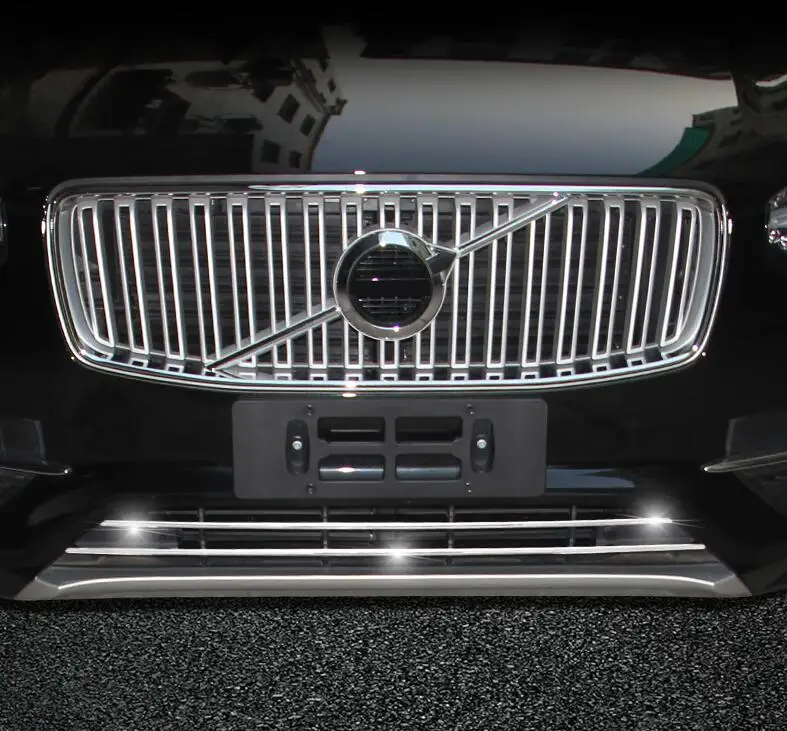 Для Volvo XC90 средний провод бар 15-19 передний бар украшения из нержавеющей стали корпус украшения бар XC90 модифицированные части