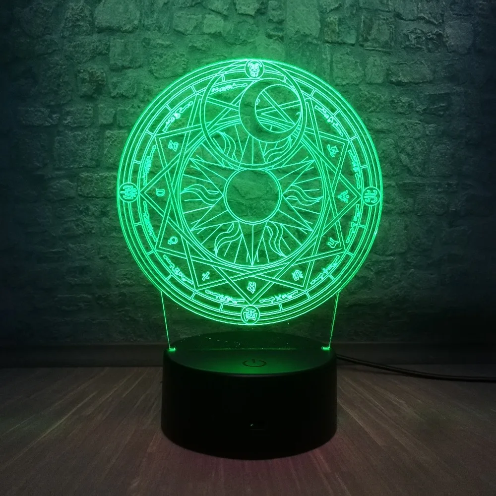 7 цветов Изменение градиента Сакура волшебный круг массив ночной Светильник Luminarias сенсорная кнопка лампы Детские Подарки Детский прикроватный спальный Декор