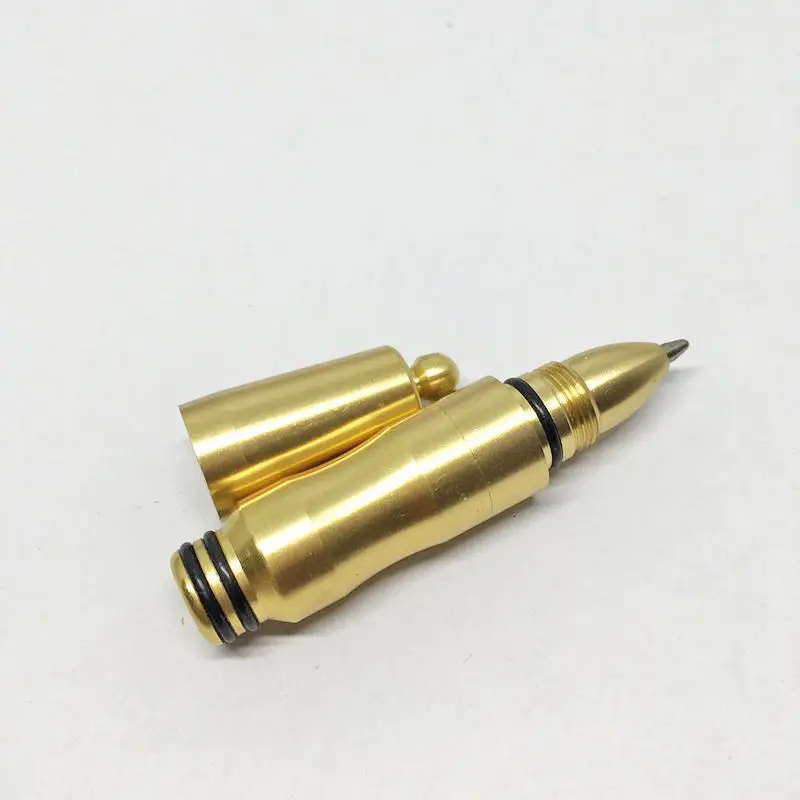 EDC Мини латунная шариковая ручка короткий тяжелый металлический золотой медный брелок для ключей кольцо DIY брелок Подвески ручки-подвески мужские подарок