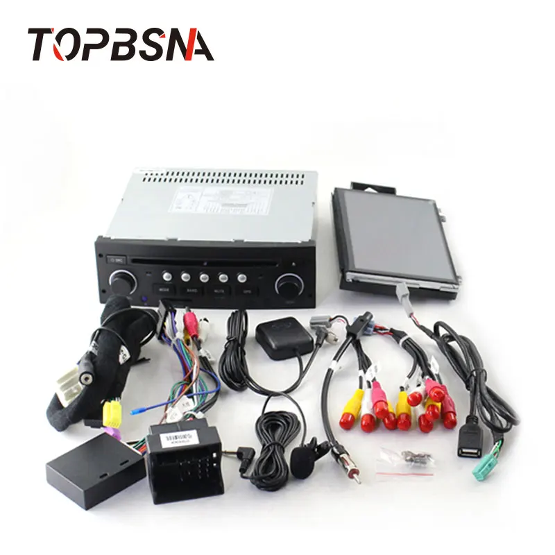 TOPBSNA 7 дюймов 1 Автомобильный dvd-плейер DIN Android 9,0 для Citroen C5 gps навигации данные беспроводного обмена рулевое колесо Управление WI-FI Navi SWC