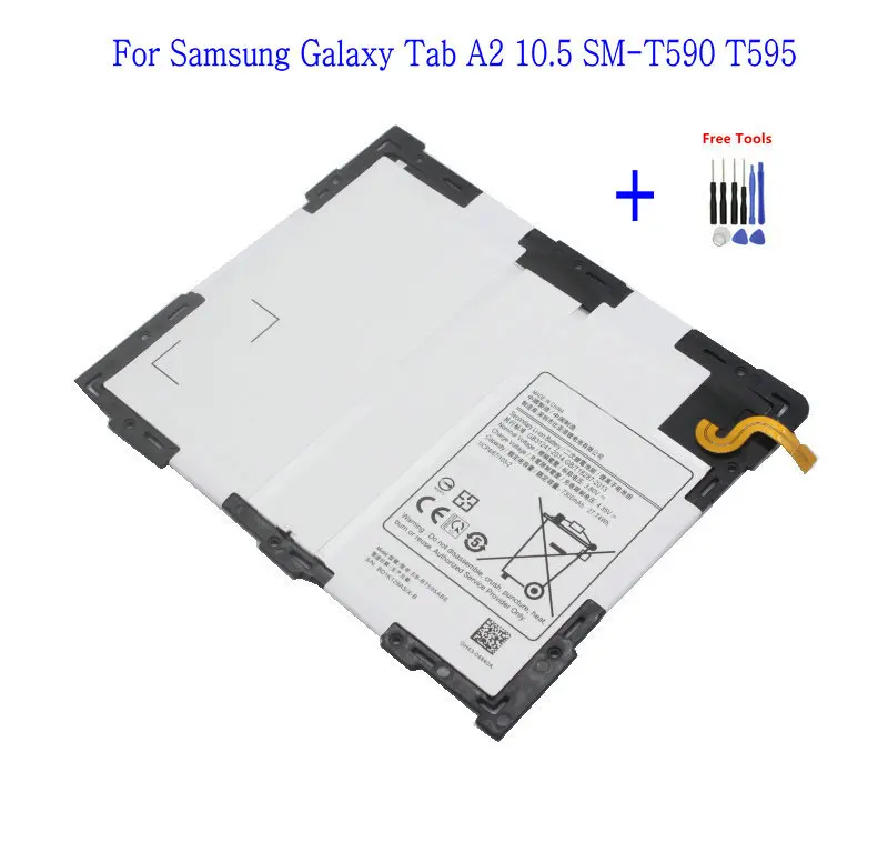 1x7300 mAh запасная батарея планшета EB-BT595ABE для Samsung Galaxy Tab A2 10,5 SM-T590 T595 батареи+ набор инструментов для ремонта