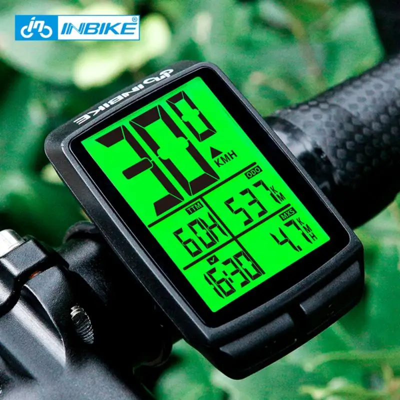Waterproof Bicycle Computer Wireless MTB Bicycle Speedometer Stopwatch Cycling LED Digital Rate Counter Bike Accessories INBIKE