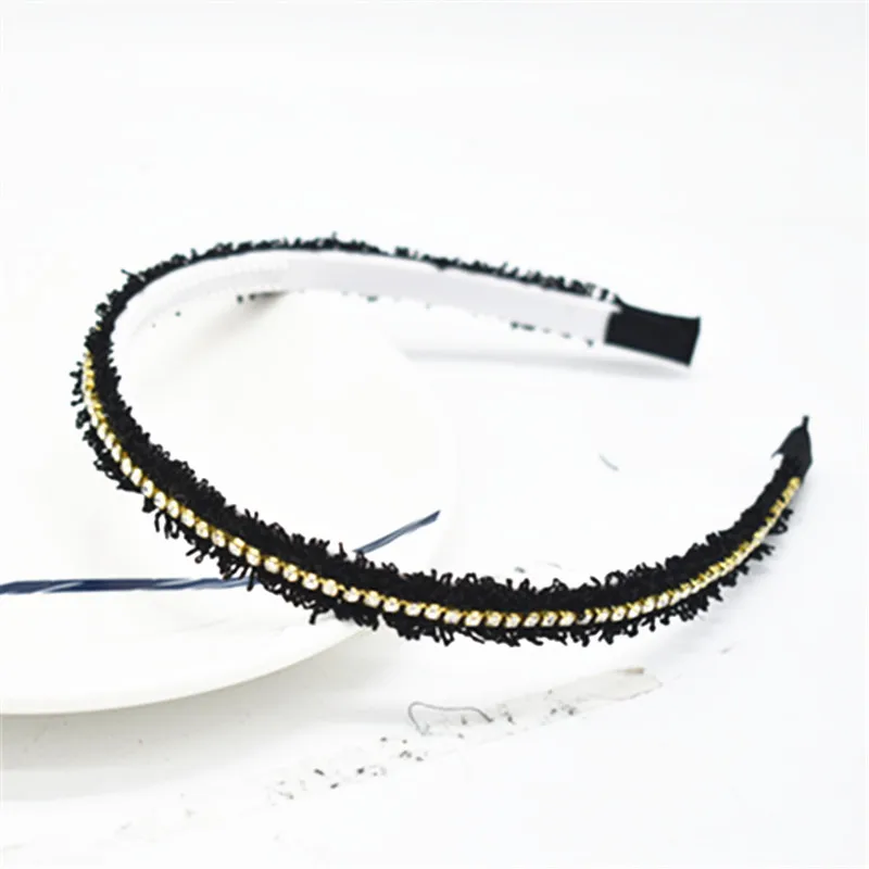 Жемчужное Украшение для волос Корейская женская модная головная повязка украшение для волос женская тканевая лента для волос тип повязка на голову обруч для волос - Цвет: 16