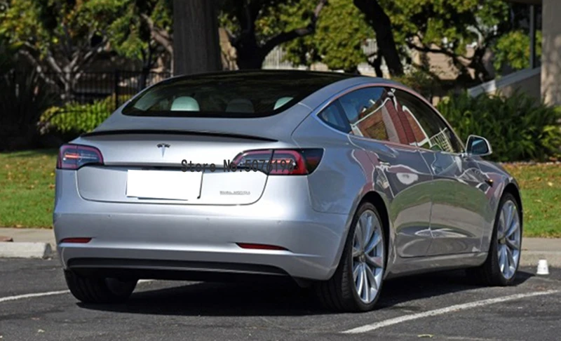 Для Tesla модель 3 автомобиля задний багажник спойлер из углеродного волокна для Tesla модель 3 задний спойлер
