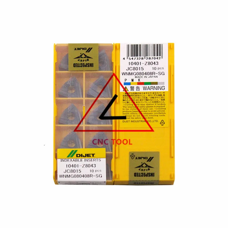 

WNMG080408R-SG JC8015 10pcs Original Japan DIJET Cutting Tool