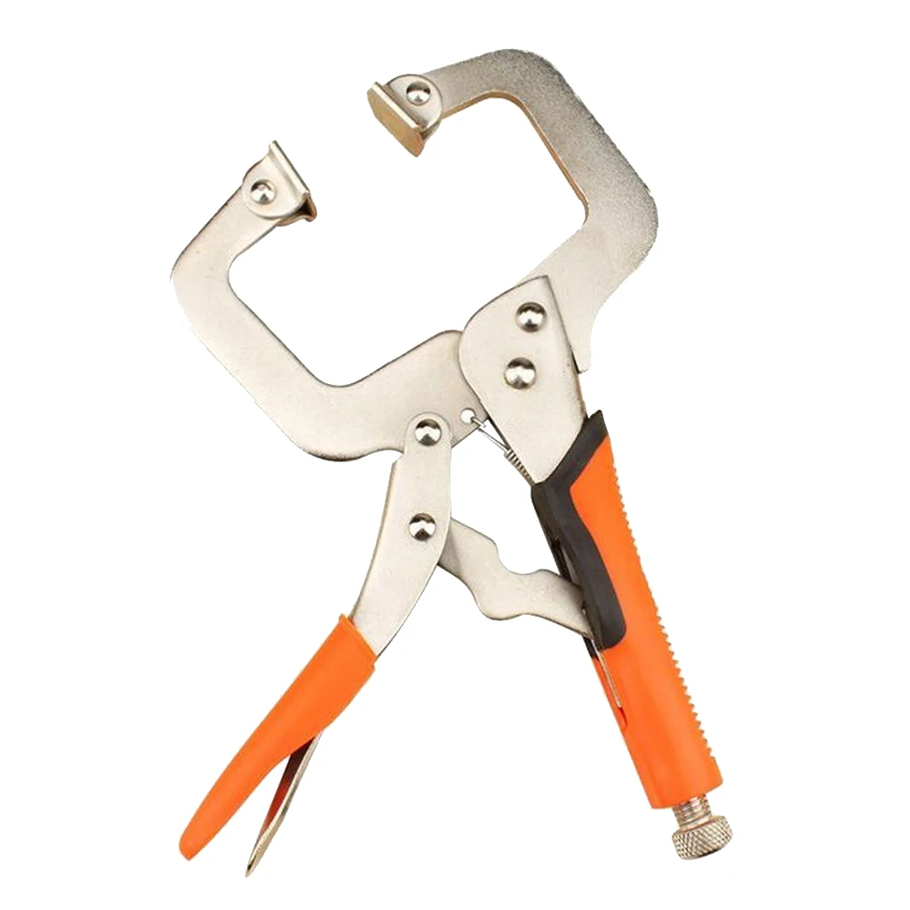 Multi Pincers C Clamp Vise Grip 6'' 9'' 11'' 14'' Locking C-Clamp Tongs with Regular Tips High Carbon Steel 4 Size Options