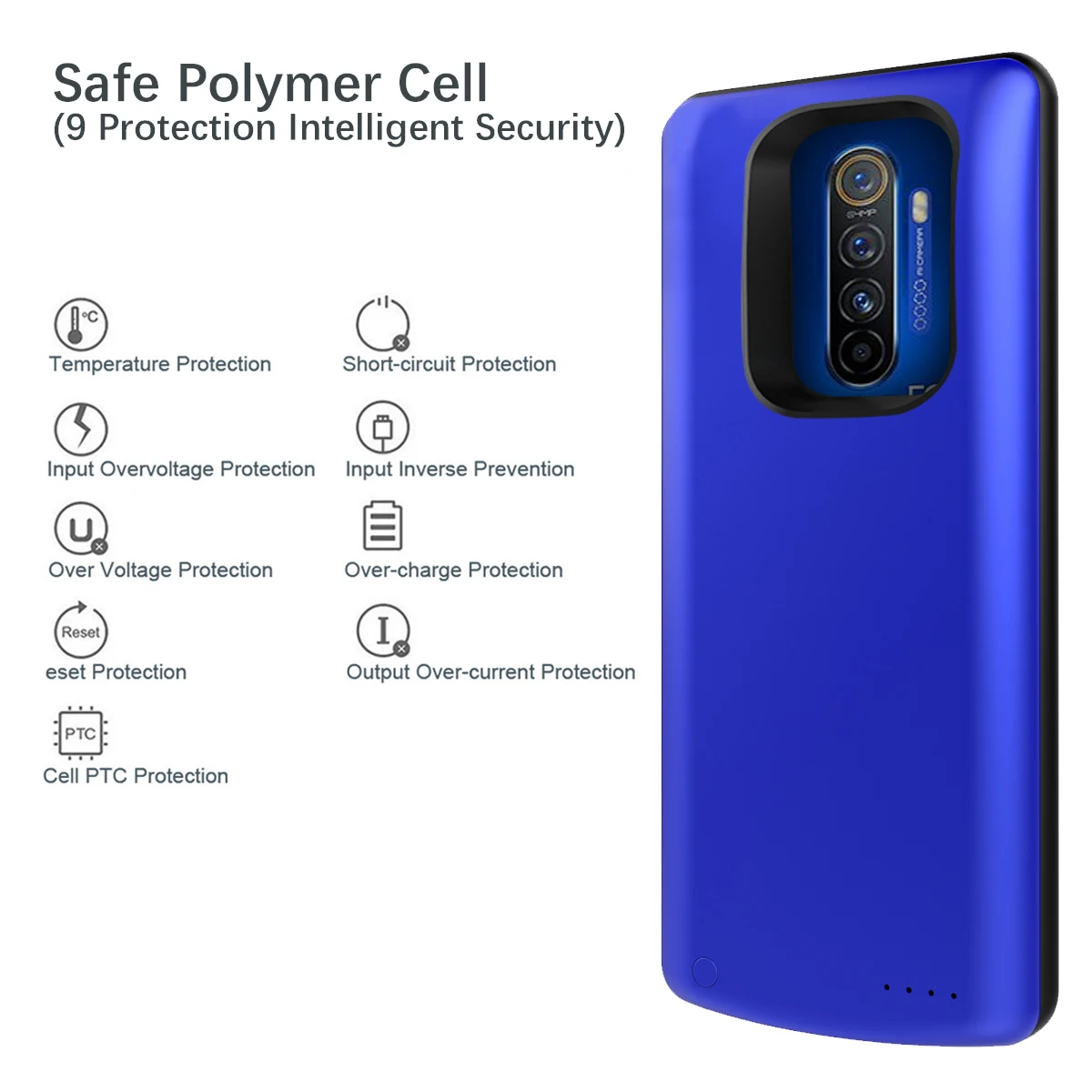 Чехол для зарядного устройства для Oppo Realme X2 Pro, 6500 мА/ч, Дополнительный внешний аккумулятор, защитный чехол для OPPO Realme X2 Pro, чехол для аккумулятора
