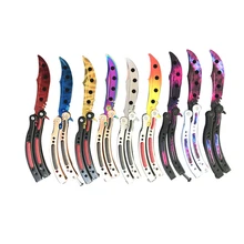 Бабочка в ноже balisong Karambit складной нож Лезвие подарок для мужчин тренировочный нож Практичный Нож не заточенный с отверткой