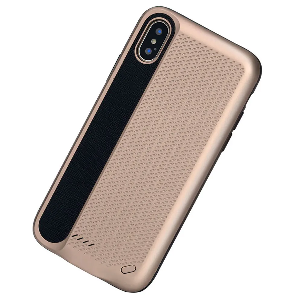 Golden 3000MAH Чехол KISS, чехол-батарея для iphone X 10, 3000 мА/ч, внешний аккумулятор, чехол для iphone X, портативное Внешнее зарядное устройство, чехол в виде ракушки - Цвет: Golden 3000MAH