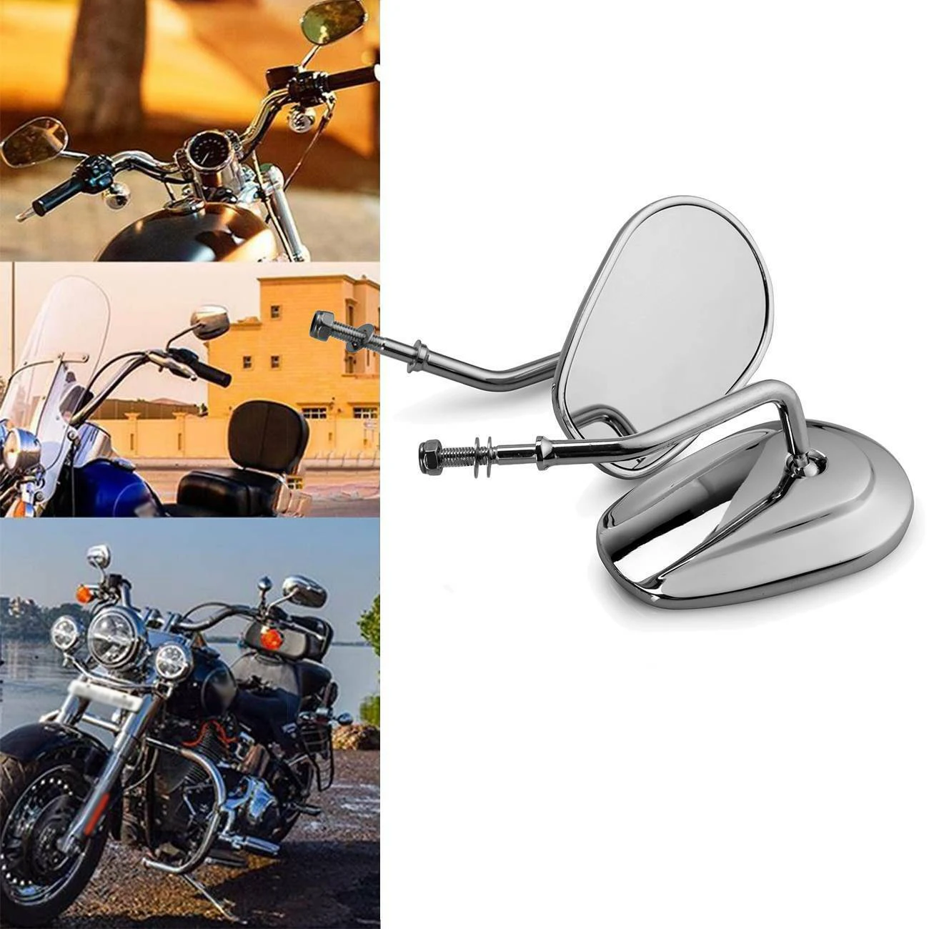 Rearview Side Mirror Motorcycle For Harley Road King Touring XL 883 SPORTSTER Bobber Chopper Street Glide Chrome | Автомобили и