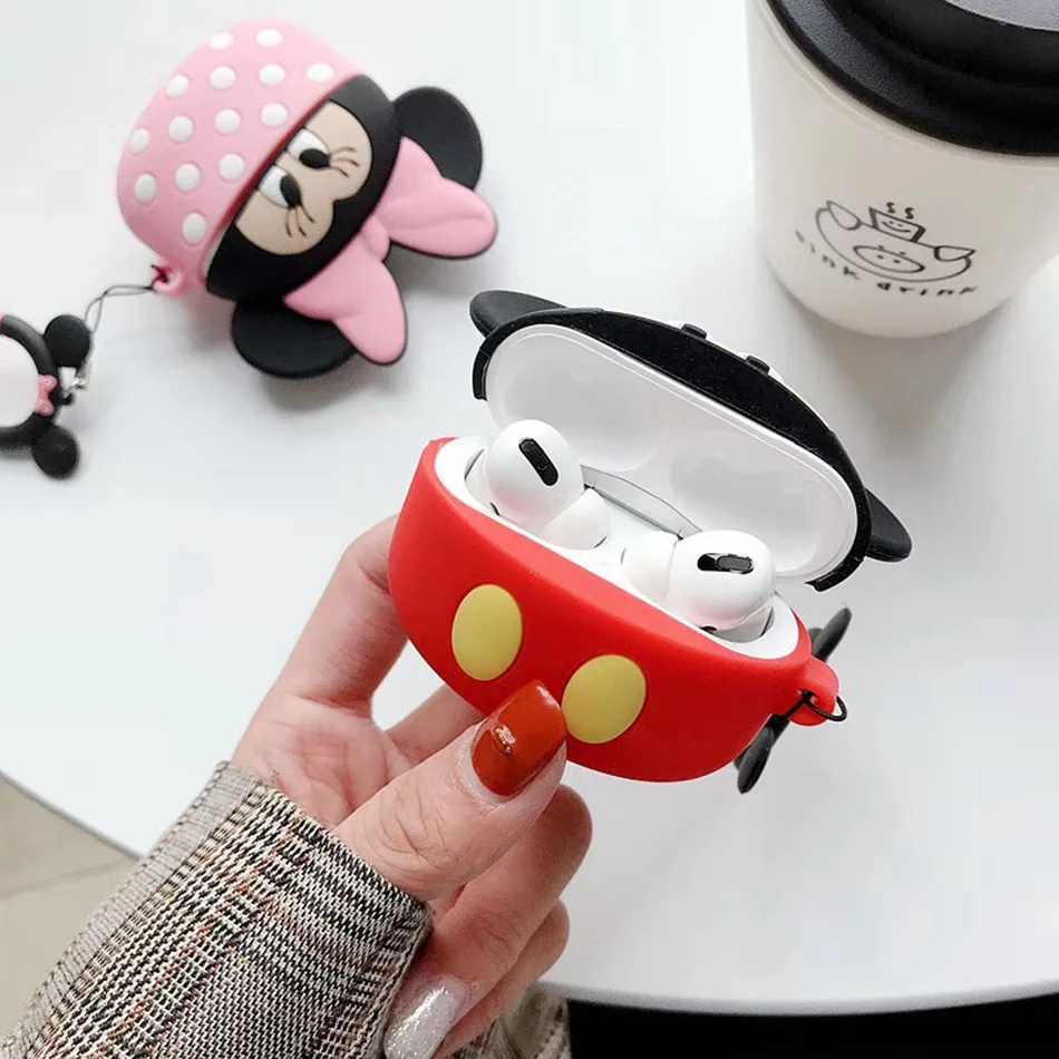 3D Earphone Case For Airpods Pro Case Silicone Stitch Cat Cartoon Headphone/Earpods Cover For Apple Air pods Pro 3 Case Keychain