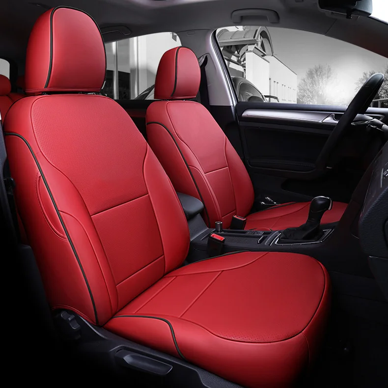 Чехлы для автомобильных сидений кожаные для volkswagen golf 4 golf 5 golf 6 golf 7 golf mk2 автомобильные аксессуары авто товары автостайлинг