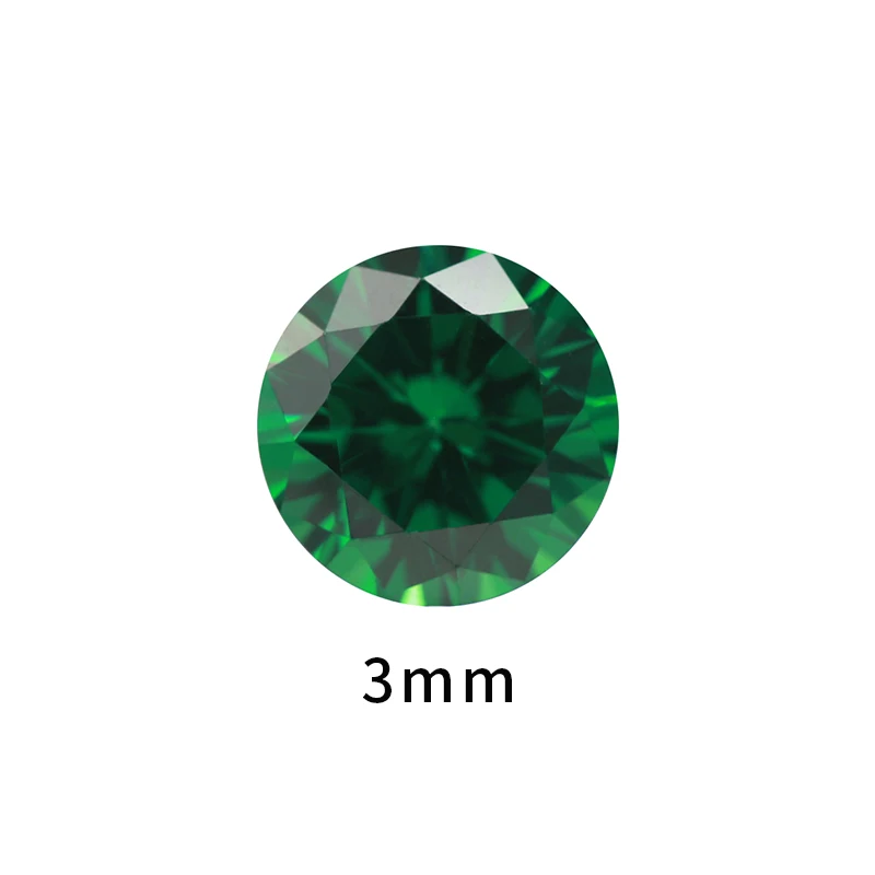 Green-3mm Shipei 925 пробы серебряные ювелирные изделия Сапфир Изумруд Рубин круглые серьги-гвоздики простые серьги-гвоздики для женщин подарок на день рождения - Цвет камня: Green-3mm