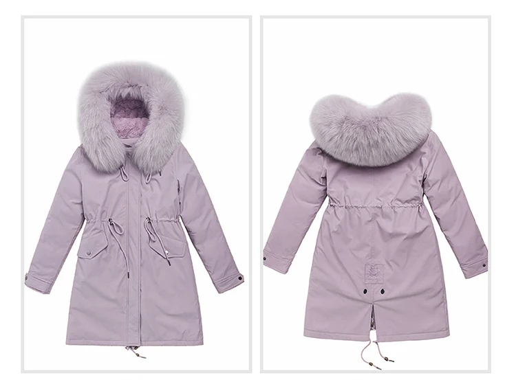 Хлопок подкладка теплое пальто зимняя куртка женская плюс размер длинное пальто женская зимняя Большая Меховая парка с капюшоном Mujer пальто Manteau Femme