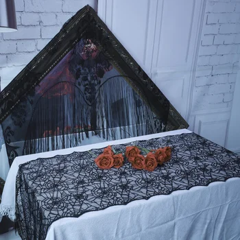 

XHalloween decoration web mesh table decor festival table decorations supplies cobweb table runner ghost spider