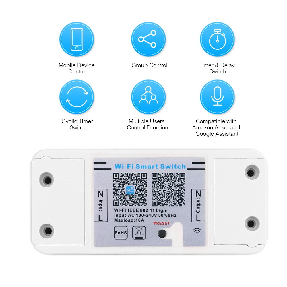 

Wireless Remote Control Smart Switch APP Intelligent Timer Remote Control Remote Switch On/Off AC100-240V Home Tools